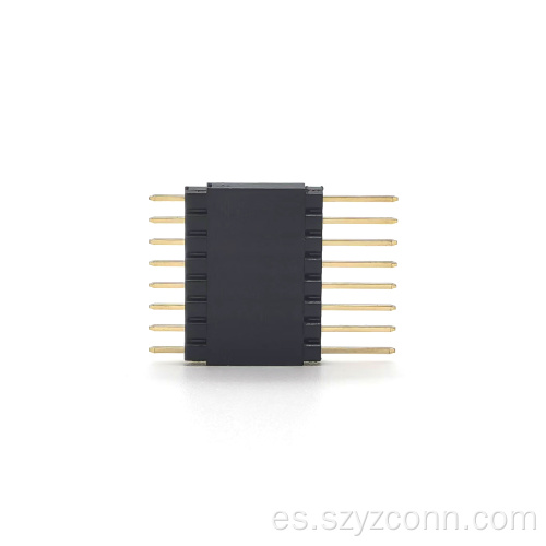 Conector de clavija de 2,54 mm de una sola fila recta 8P
